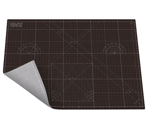 Shiny Merry - A0 120x90cm (48"x36") DIY Craft PVC Inch & Metric Self Healing Cutting Mat-Black/Gray