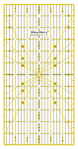 Shiny Merry 6 x 12 inch Non Slip Acrylic Quilting Ruler for Patchwork, Sewing Yellow and Black Template Lines