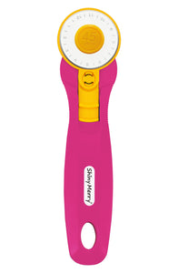 Shiny Merry - 45 mm Rotary Cutter for Fabric, Leather, Crafting, Sewing, Quilting, Fabric Rotary Cutter Perfect for Left & Right Hand -PINK