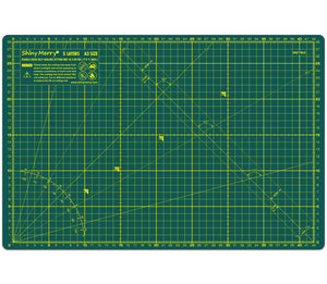 Shiny Merry - A3 45x30cm (18"x12") DIY Craft PVC Inch & Metric Self Healing Cutting Mat-Green / Green