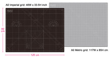 Load image into Gallery viewer, Shiny Merry - A0 120x90cm (48&quot;x36&quot;) DIY Craft PVC Inch &amp; Metric Self Healing Cutting Mat-Black/Gray
