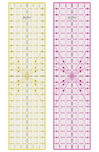 Load image into Gallery viewer, Shiny Merry 6 x 24 inch Transparent Non-Slip Acrylic Quilting Ruler for Precision Cutting, Crafts with Yellow and Black Template Lines
