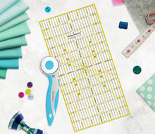 Load image into Gallery viewer, Shiny Merry 6 x 12 inch Non Slip Acrylic Quilting Ruler for Patchwork, Sewing Yellow and Black Template Lines
