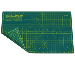 Shiny Merry - A3 45x30cm (18"x12") DIY Craft PVC Inch & Metric Self Healing Cutting Mat-Green / Green