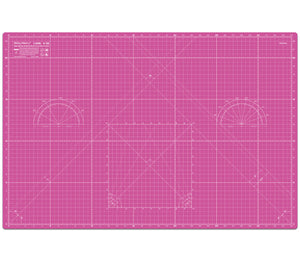 Shiny Merry - A1 90x60cm (36"x24") DIY Craft PVC Inch & Metric Self Healing Cutting Mat-Pink/Purple