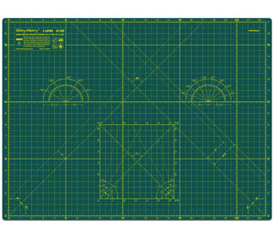 Shiny Merry - A2 60x45cm (24"x18") DIY Craft PVC Inch & Metric Self Healing Cutting Mat-Green/Green