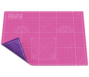 Shiny Merry - A2 60x45cm (24"x18") DIY Craft PVC Inch & Metric Self Healing Cutting Mat-Pink/Purple